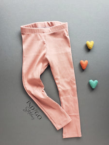 Old Rose Rib Leggings, Multiple Sizes